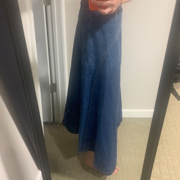 weekend max Mara full denim midi skirt size 4 us nwot - Picture 6 of 7